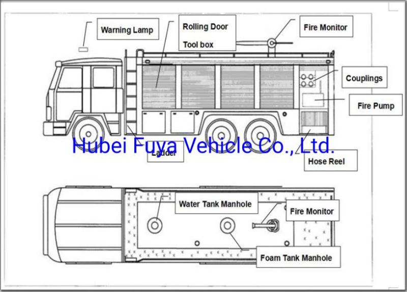 HOWO 6 Tons 4X2 Water Fire Truck Fire Fighting Truck