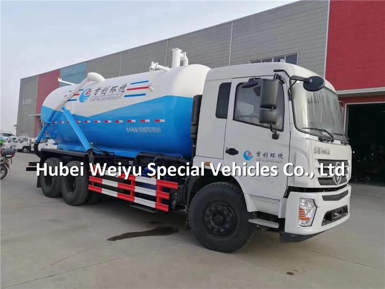 Dongfeng16tons 16m3 Vacuum Sewer Suction Tanker Truck for Sale