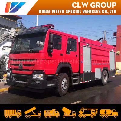 4X2 HOWO 4X4 China 5tons Water 1tons Foam Fire Fighting Truck
