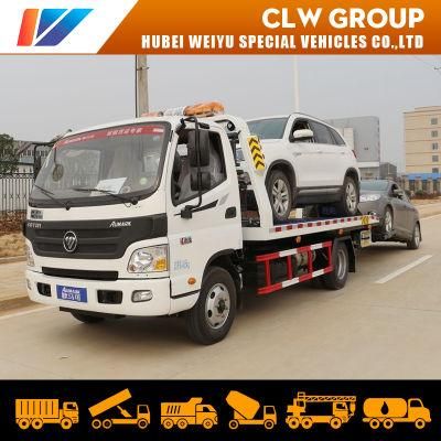 Foton Aumark Light Flatbed Platform Wrecker One-Towing-Two Road Car Rescue Towing Truck