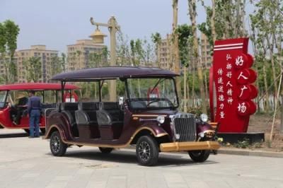 8 Seat Electric Sightseeing Car with New Model Design Classic Vintage Car Electric Minibus Sightseeing Car