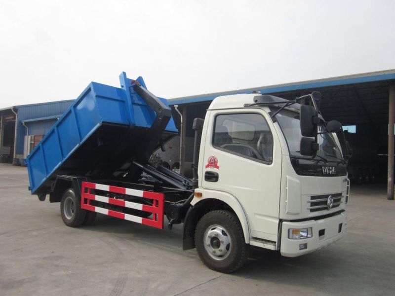 Dongfeng 4*2 Dlk 5tons-8tons Roll off Garbage Truck Self Load Dumpster Garbage Trucks