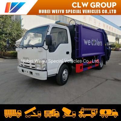 Factory Price Japanese 4*2 5m3 5cbm Self Compressed Waste Removal Vehicles 4-5tons Compactor Garbage Truck