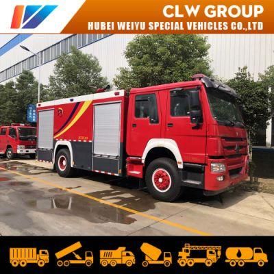 China HOWO 7t Fire Trucks 7000liters Water Tank New Fire Fighting Equipment