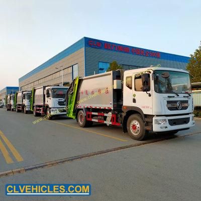 Dongfeng 4X2 180HP Refuse Compactor Truck 14000L Garbage Compressed Truck