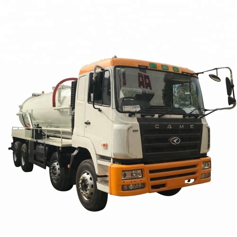 Camc 8X4 Heavy Duty 12 Wheels 20m3 20000liters High Pressure Cleaning Vacuum Suction Truck