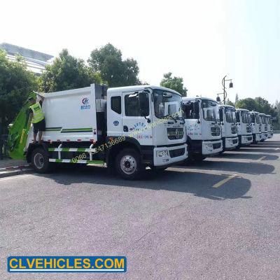 Dongfeng 4X2 190HP 10 Tons Garbage Compactors 14000L Compactor Garbage Truck