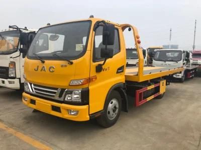 Vehicle Recovery Broken Car Van Saving 5meter Flatbed Hydraulic Lifting JAC Wrecker Towing Truck