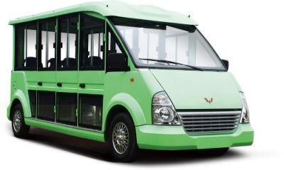Enclosed Fully Equipped Powerful Gasoline Engine Transit Double-Decker Sightseeing Car