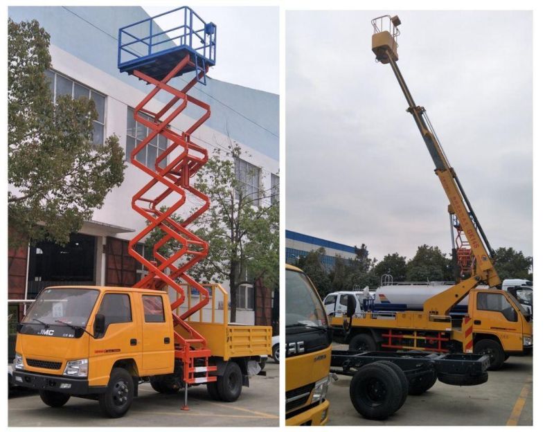 4*2 with Hook Hydraulic Aerial Cage Truck Lifter Overhead Working Truck