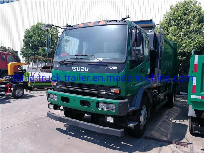 Isuzu 12cbm Fvr 4X2 6 Wheeler 241HP Compression Garbage Truck
