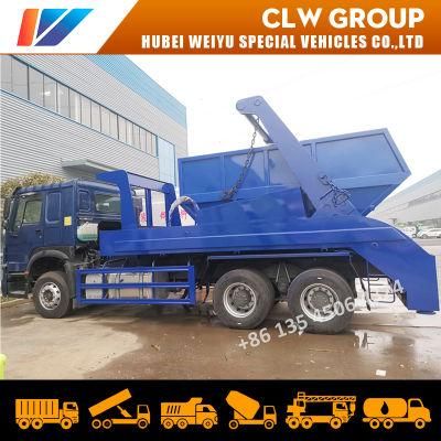 Sinotruk HOWO 10-Wheel 12cbm 10tons Skip Loader Waste Collection Truck Swing Arm Household Garbage Collector Truck