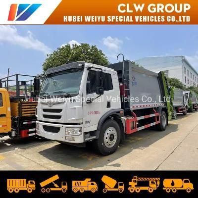 High Quality FAW 14, 000 Liters 14 Cbm Compactor Garbage Truck