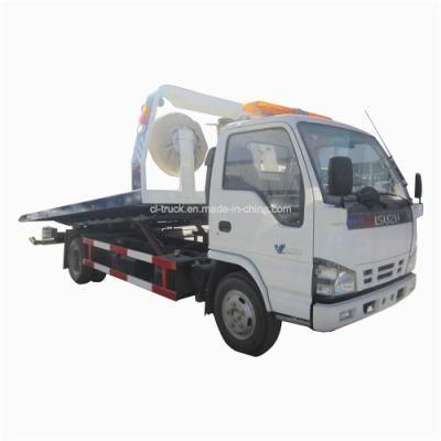 Japan I Suzu 600p 4X2 120HP Wrecker Truck Tilt Tray Middle Duty 4tons 5ton Flatbed Tow Wrecker Truck