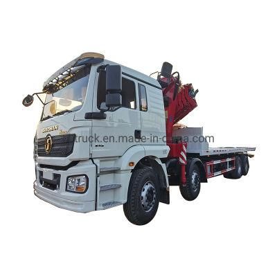 Good Quality Shacman 8X4 Crane Truck with Flat Bed Wrecker Tower