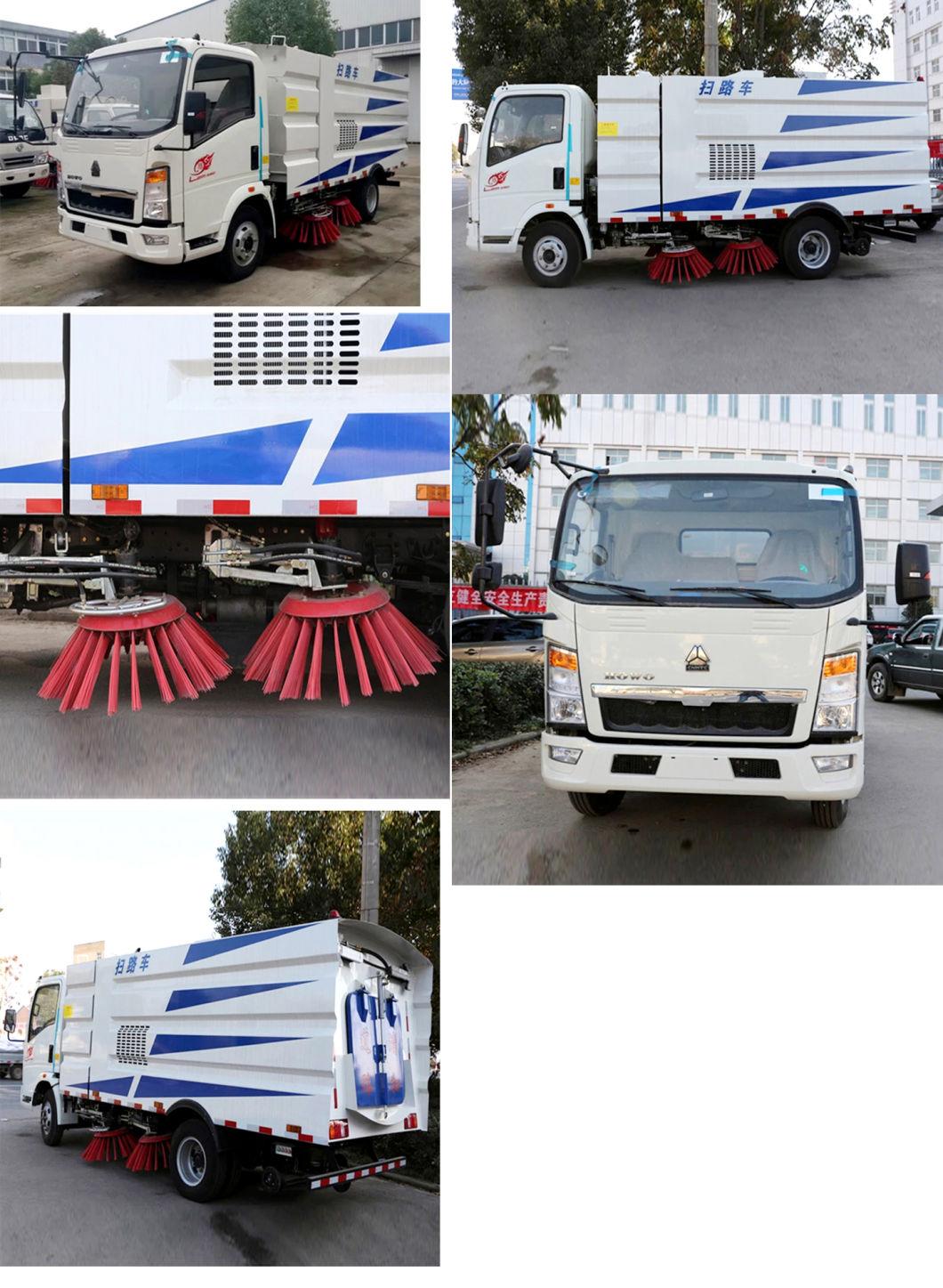 HOWO Road Sweeper Truck with Rear Spay