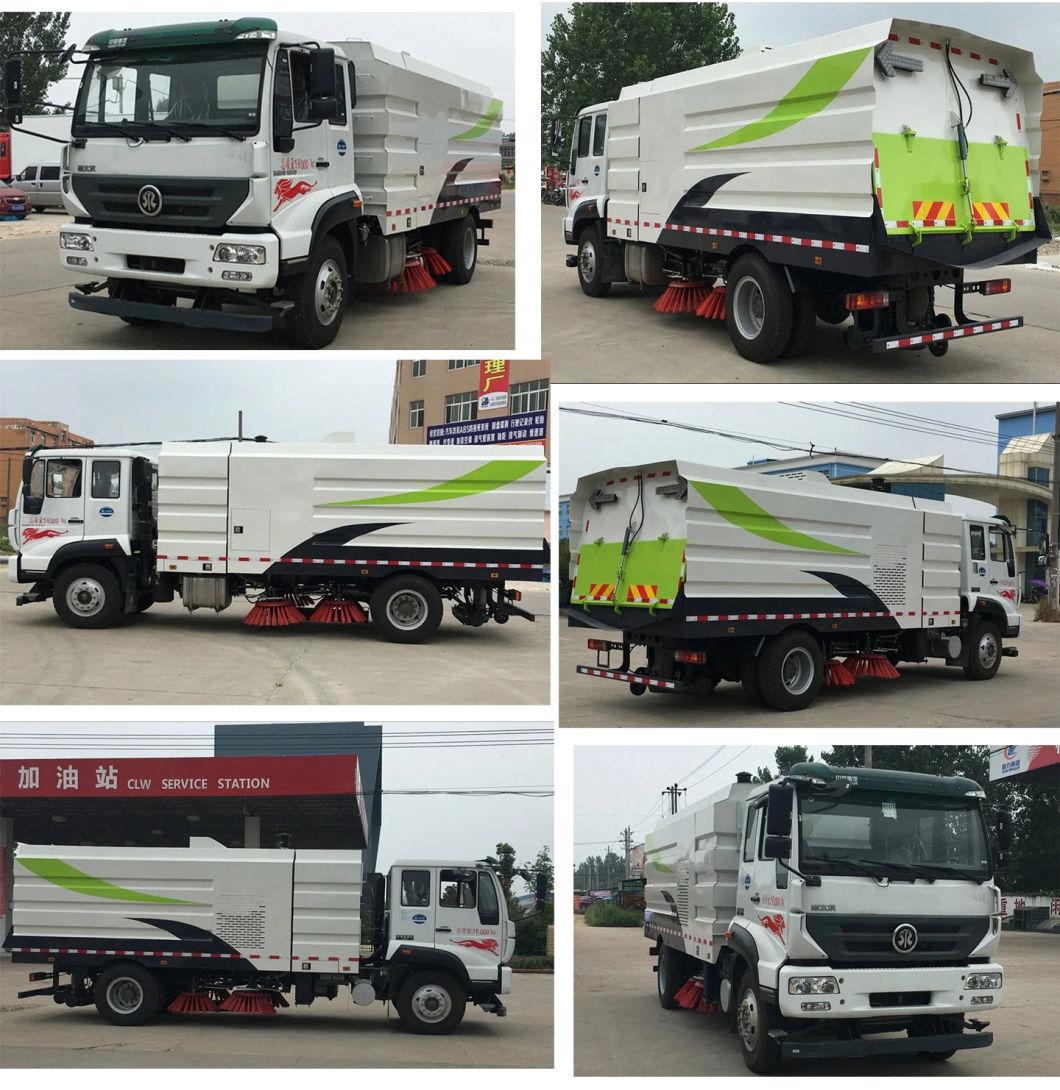 China Sinotruck 8 Tons City Street Cleaning Machine Vacuum Cleaner 11-12cbm Road Special Garbage Sweeper Truck