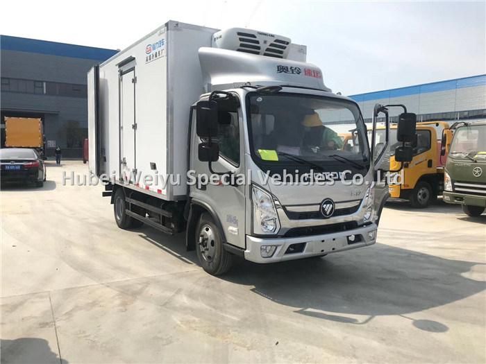 Foton 5tons 6tons 7tons Refrigerator Van Truck Freezer Van Meat Vegetable Fruit Ice Cream Transport Truck