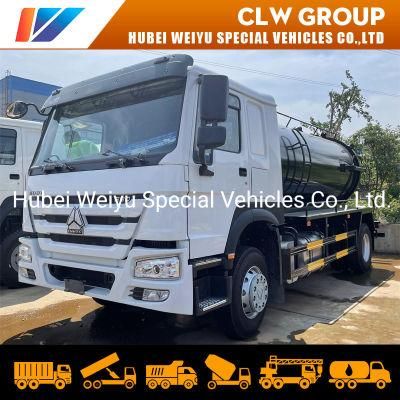 4*2 6m3 Gallons City Vacuum Suction Truck Round Tanker for Waste Sluge Collection with High Vacuum Pump