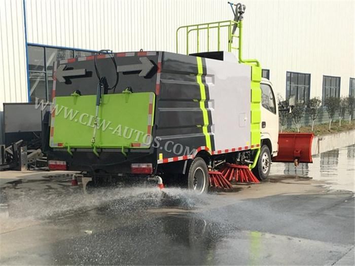 Japan Brand Isuzu Street Sweeping Vehicle 4cbm Dust Tank with 1.5cbm Water Tank Vacuum Suction Road Sweeper Truck
