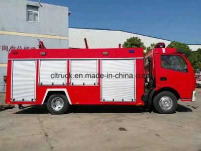 Water and Foam Df Red Fire Truck of 5-6m3 Fire Fighting Truck