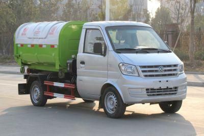4X2 Dongfeng 3cbm 4cbm Mini Hook Lift Garbage Truck