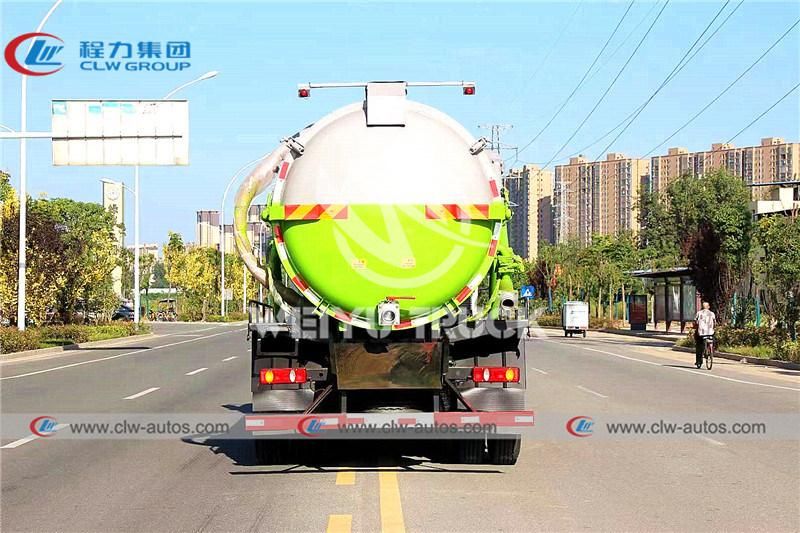 Dongfeng Tianjin Kinrun 4X2 12000liters 12tons Vacuum Sewer Suction Tanker Truck Septic Tank Truck