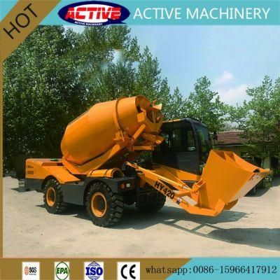 HY420 4.2 Cube Meters Auto Loading Concrete Mixer with Powerful 85kw YUCHAI Diesel Engine
