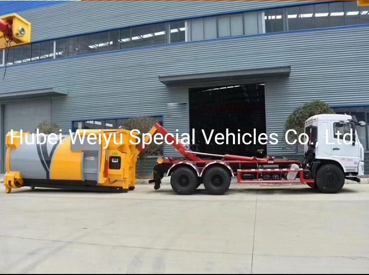 Dongfeng Kingland 18m3 Waste Collection Garbage Hydraulic Lifter Bin Lifting Roll off Truck Dump
