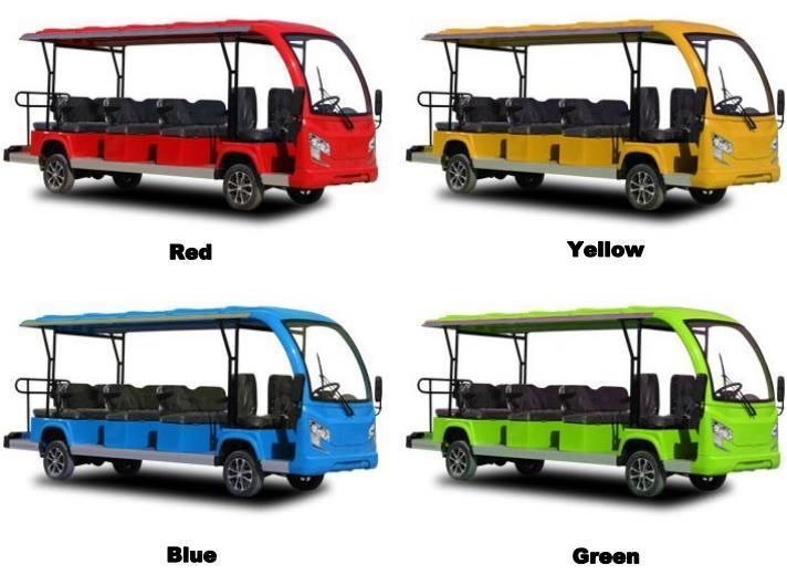 Raysince New Energy Electric Car 4 Wheels Electric Sightseeing Bus for Tourist with Doors