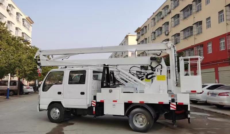 Crank Lifting Platform Truck for Street Lamp Maintenance in Factory Building