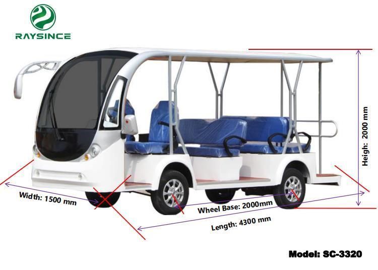 Sc-3320 Sightessing Bus with Sunscreen Operated Batter Tourist Cars