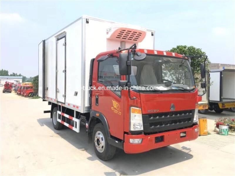 Sinotruk HOWO Light Transport Meat Egg Refrigerated Truck in Ghana