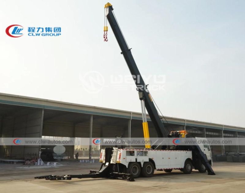 Sinotruk HOWO 8X4 50tons Full Rotator Bus Breakdown Car Towing Truck Emergency Road Rescue Recovery Wrecker Truck for Sale