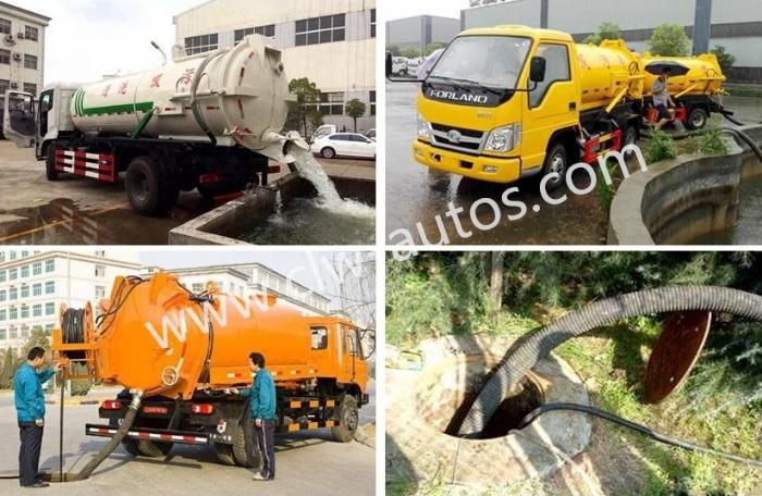 Factory Price China Sinotruk HOWO 4*2 8000liters 8cbm City Street/Shaft/Wells Cleaning Truck 8t 8tons Fecal Sewage Vacuum Suction Truck