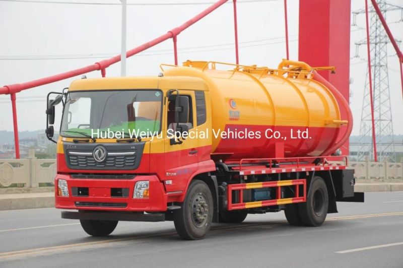 Low Price Dongfeng Large Capacity of Vacuum Truck 10m3 High Pressure Jetting Vehicle Cleaning Sewage Suction Tanker Truck