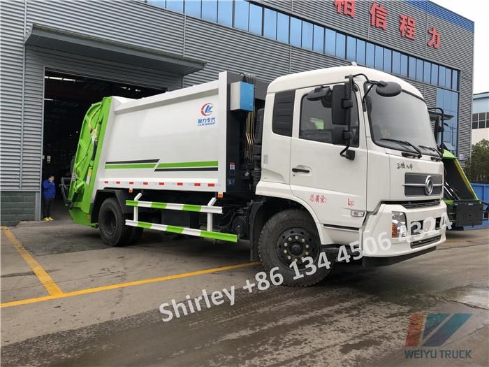 Chinese Dongfeng Sinotruk Garbage Compression Vehicle 10t Rear Loader Refuse Truck 10tons for Africa