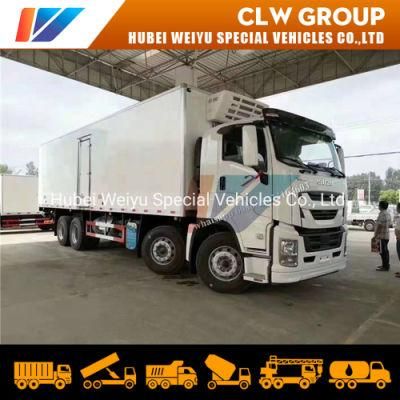 8X4 Heavy Duty Optional Brand 15ton 20t 25tons Refrigerated Truck 380HP Diesel Engine Sea Food Refrigerator Freezer