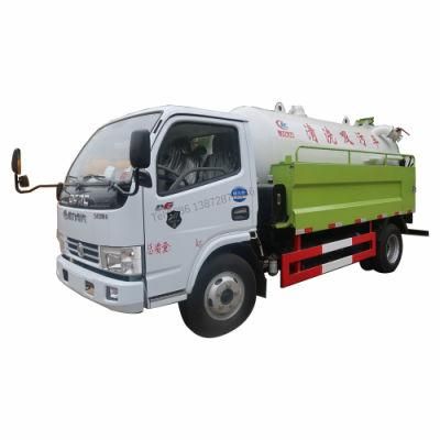 Factory Selling Dongfeng 4000liters 5000L High Pressure Vacuum Tanker Combined Suction and Jetting Sewage Cleaner Truck