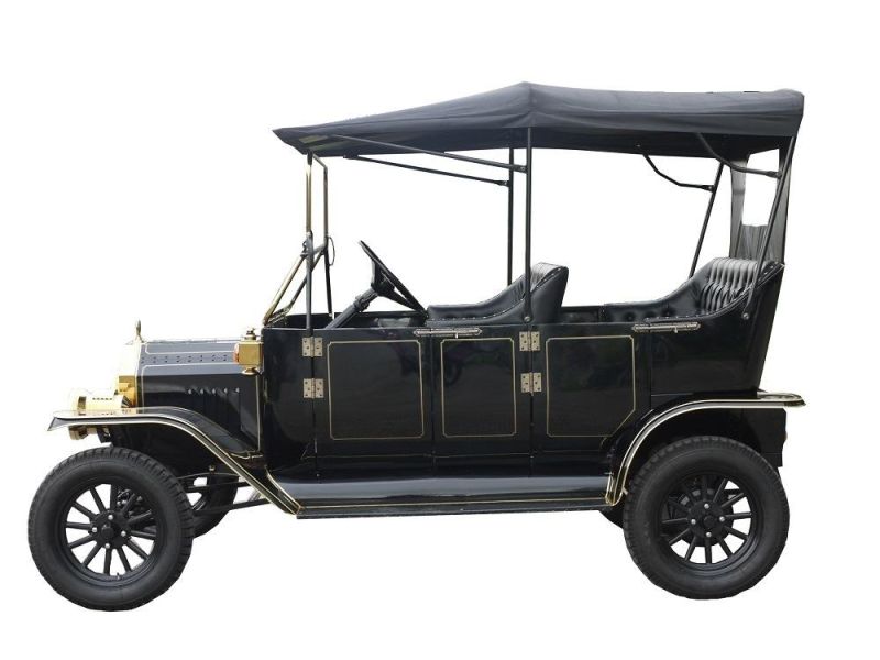 CE Approved 4 Wheeler Model T UK Style Street Legal Electric Classic Car Vintage Vehicle Golf Cart