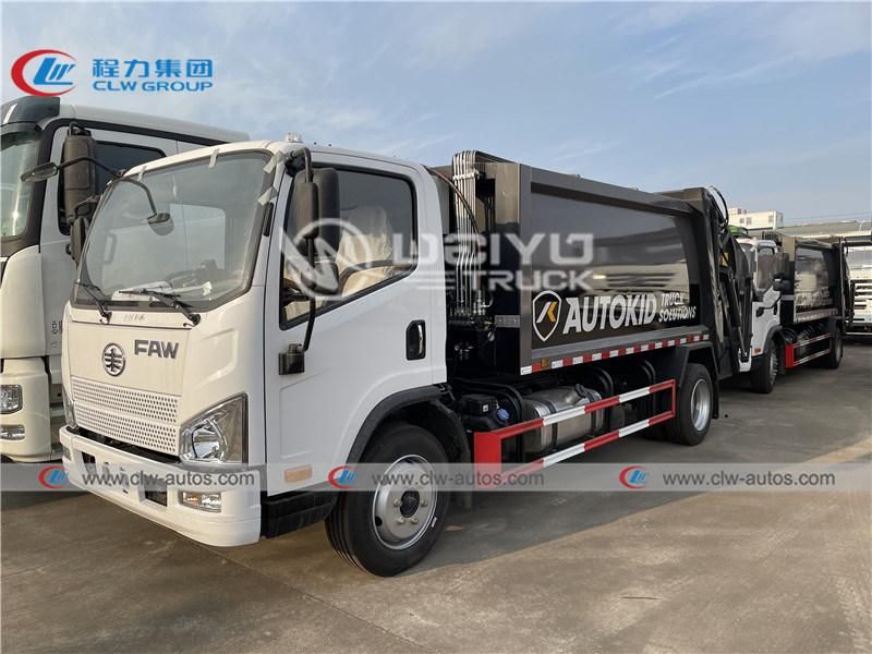 FAW 8000liters 8cbm 6tons 4X2 Compactor Garbage Truck Waste Collection Truck for Sale