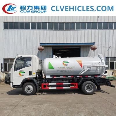 Sinotruk HOWO 4X2 5000L Sewage Suction Vehicle Fecal Sucking Truck