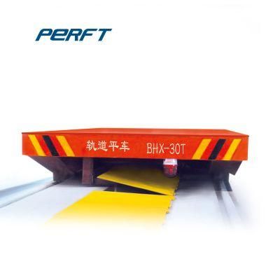 50 Ton Chemical Plant Motorized Transfer Trolley with Steel Plate