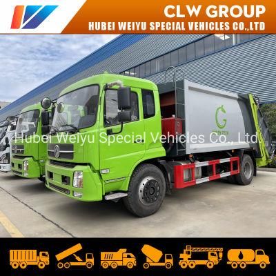 Dongfeng 4X2 6 Wheels 190HP 12cbm 12m3 Compression Garbage Truck for Sale