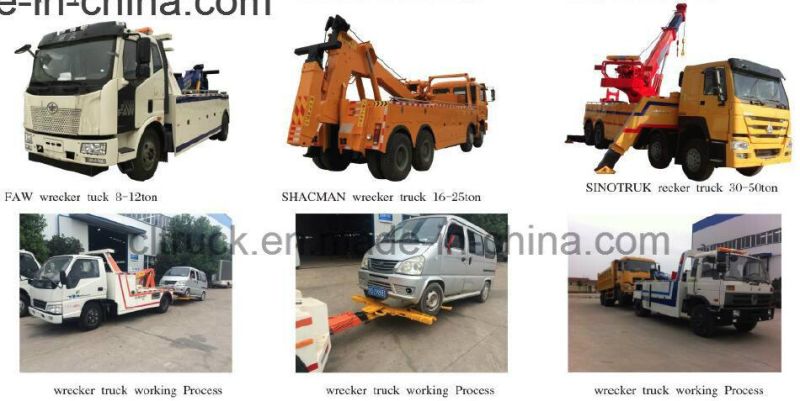 6X4 Heavy Duty Intergrated Tow Crane Wrecker Truck