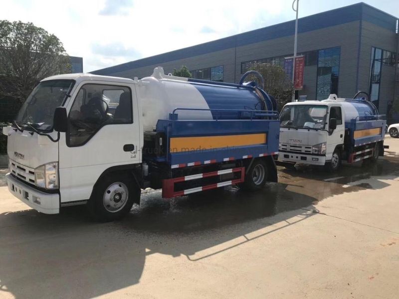 Japan I Suzu Small 3m3 4m3 5m3 Cleaning Sewage Suction Tank Truck for Sale