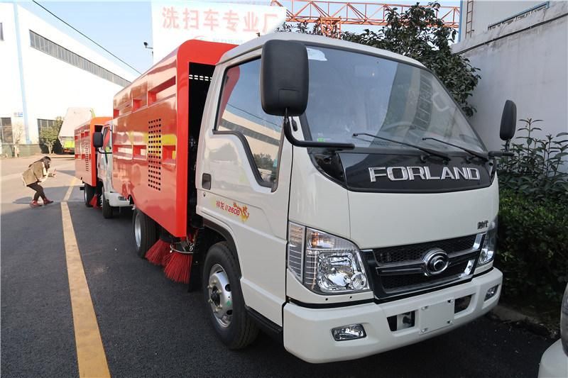 High Efficiency Cheaper Price Foton Forland 4X2 Runway Street Road Highway Airport Vacuum Road Sweeper Truck 5m3 Sweeping Cleaning Machine