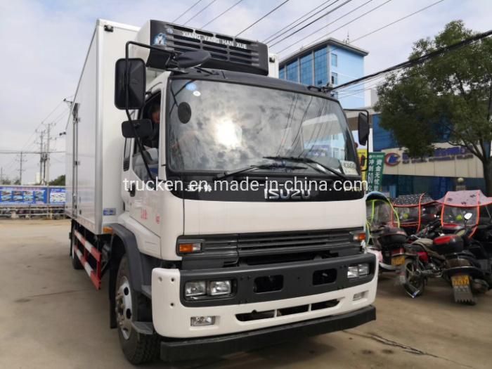 Japanese Brand Isuzu Ftr 10tons Freezer Truck Diesel Engine Refrigerated Wagon Refrigerator Car