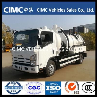 China Isuzu 700p Nqr 4HK1 Vacuum Suction Sewage Truck Price 6000L