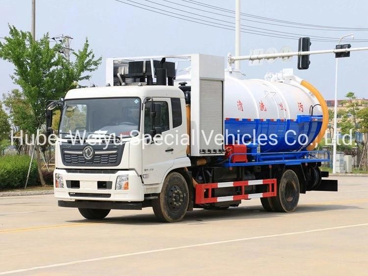 Chengli 4*2 15cbm Vacuum Suction Truck with Water Tank Sewer Flush Truck Wastewater Suction Truck